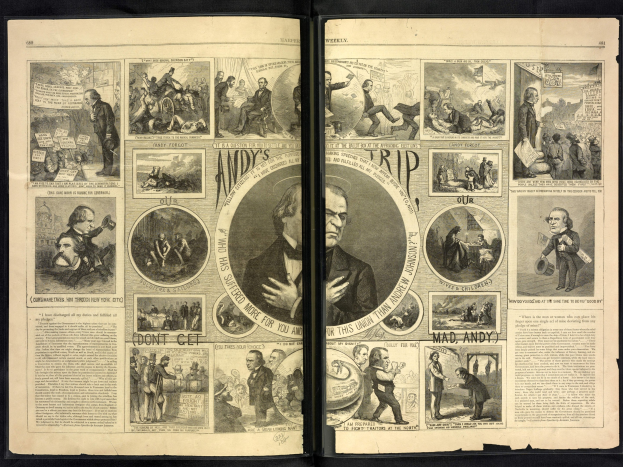 Öffne ein Comic-Heft mit bunten Illustrationen von Charakteren und Szenen, begleitet von Text.
