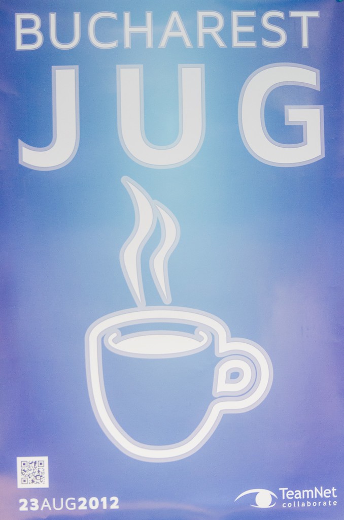 Ein Flyer mit einem Firmenlogo und einem Bild einer Tasse.