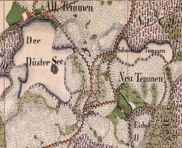Alte detaillierte Karte von Düsseldorf, Deutschland, die Straßen, Gebäude und Sehenswürdigkeiten mit Textangaben zur Bevölkerung, Dichte und Lage zeigt.