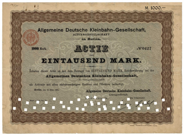 Altes deutsches Staatspapier mit gedrucktem Text und einem offiziellen Stempel.